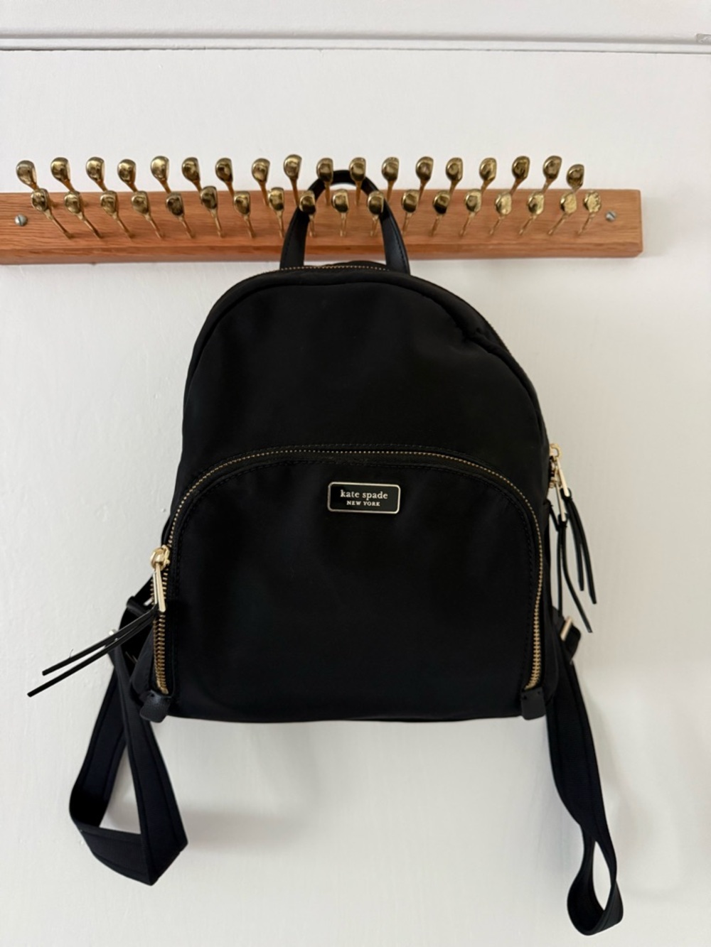Kate Spade Black Nylon Mini Backpack